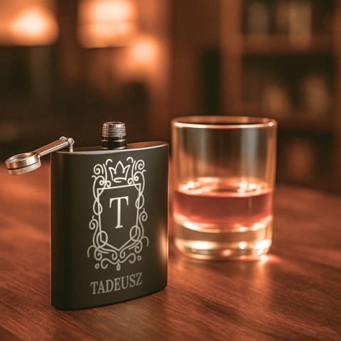 Piersiówka z inicjałem - elegancki prezent dla wyjątkowego mężczyzny