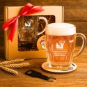 Świąteczny zestaw kufel z grawerem - śmieszny prezent na święta dla faceta taty męża mężczyzny chłopaka