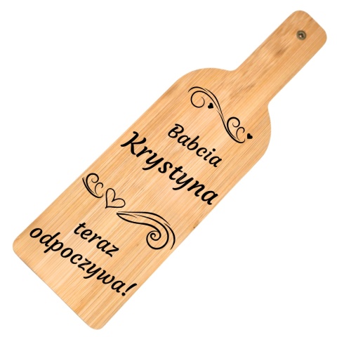 ZESTAW DO WINA W BAMBUSOWYM ETUI - PREZENT DLA KOCHANEJ BABCI