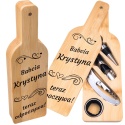 ZESTAW DO WINA W BAMBUSOWYM ETUI - PREZENT DLA KOCHANEJ BABCI