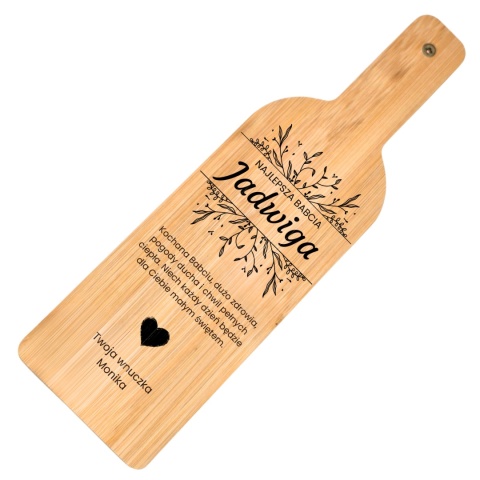 ZESTAW DO WINA W BAMBUSOWYM ETUI - SPOKOJNY I ELEGANCKI PREZENT DLA BABCI