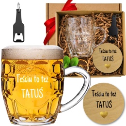 ZESTAW Z KUFLEM OTWIERACZEM I PODSTAWKIEM TEŚCIU TO TEŻ TATUŚ